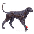 life size bronze garden decor dog statue